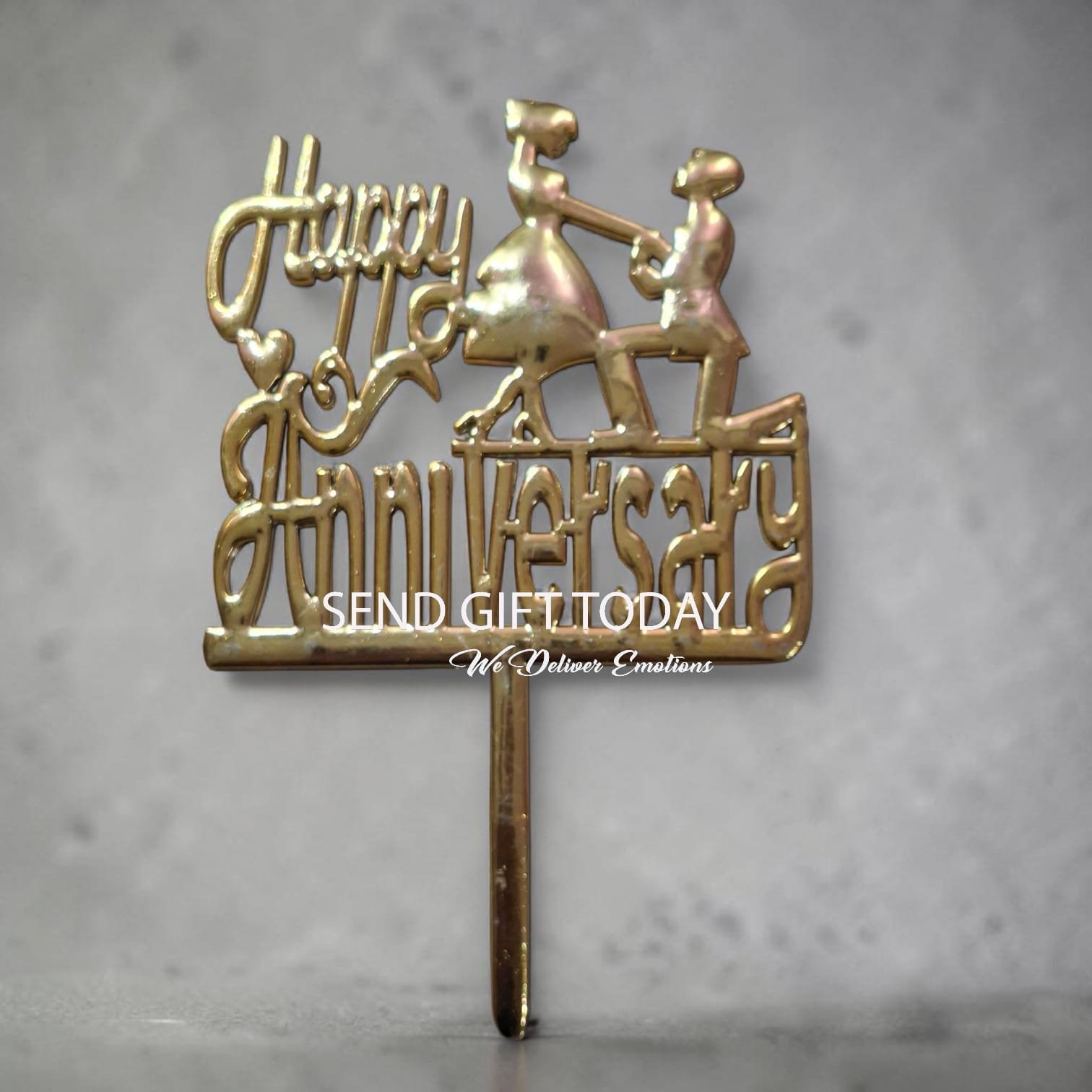 happy anniversary topper2 Anniversary Cake Topper - Image 1