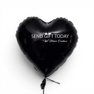 black heart foil balloon