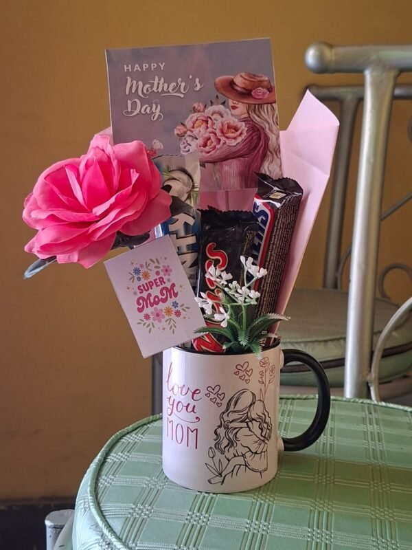 Customized Mug and Flower Arrangement: