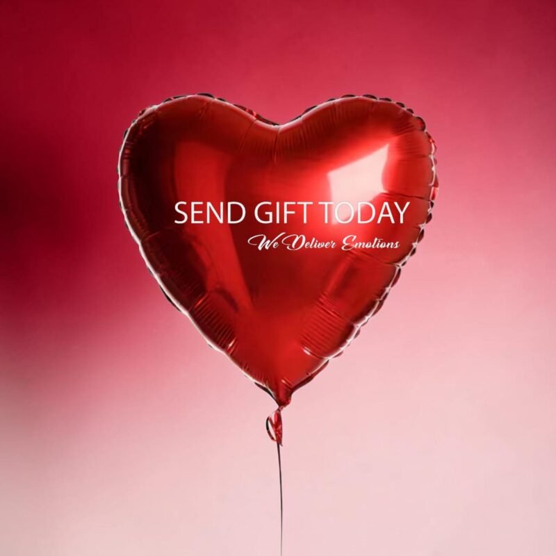 Red Heart Foil Balloon